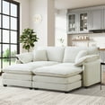 thumbnail image 2 of BUIORD Modular Sectional Sofa, 81" Oversize U-Shaped Couches and Sofas with Reversible Ottoman, 4 Seat Deep Seat Sectional Couch for Living Room, Beige, 2 of 8