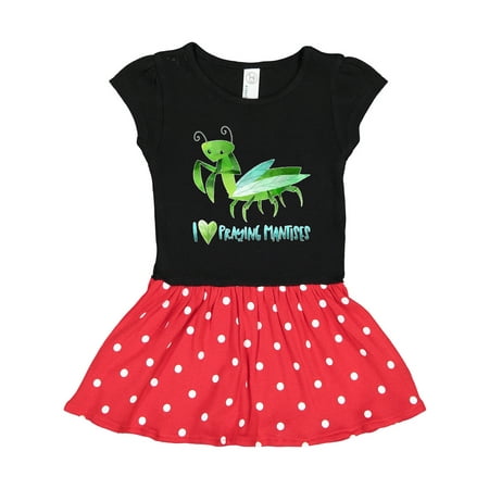 

Inktastic I Love Praying Mantises Gift Toddler Girl Dress