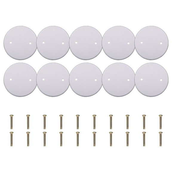 10Pcs Circular Ceiling Blanks Up Covers Flat Plate Round Electrical Box Blanks Cover Plates Enduring