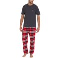 thumbnail image 2 of Camiseta de pijama Nautica para hombre gris extragrande Camiseta de manga corta, 2 of 2