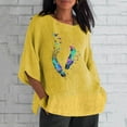 thumbnail image 2 of Camiseta de Manga Corta de la Mujer Casual Cuello Redondo Impresión Superior, Camiseta Ligera para Diario, Fiesta Y Todas las Estaciones, 2 of 4