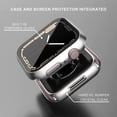 thumbnail image 5 of [2 Pack] for Apple Watch Series 8/7 45mm Case with Tempered Glass Screen Protector, Slim Guard Bumper Full Coverage Hard PC Cover for iWatch 45mm Accessories (Matte Silver, 45mm), 5 of 5