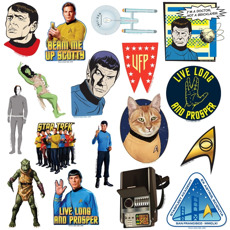 Star Trek The Original Series Sticker Pack Die Cut Vinyl Large