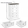 thumbnail image 2 of Aukfa 6 Drawer Tall Dresser Chest of Drawers Closet Organizers for Bedroom Living Room,White, 2 of 8