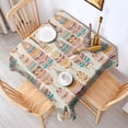 thumbnail image 2 of Ethnic - Style Colorful Feather Pattern Square Tablecloth,Waterproof Square Table Cover,Wipeable Spillproof Washable Table Cover for Home Kitchen Party Decor 60"x60"(152x152cm), 2 of 6