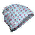 thumbnail image 1 of Dessert Unisex Beanie, Pink Blue Donuts Design, Hiking Outdoors, Pale Blue Pale Fuchsia, by Ambesonne, 1 of 1