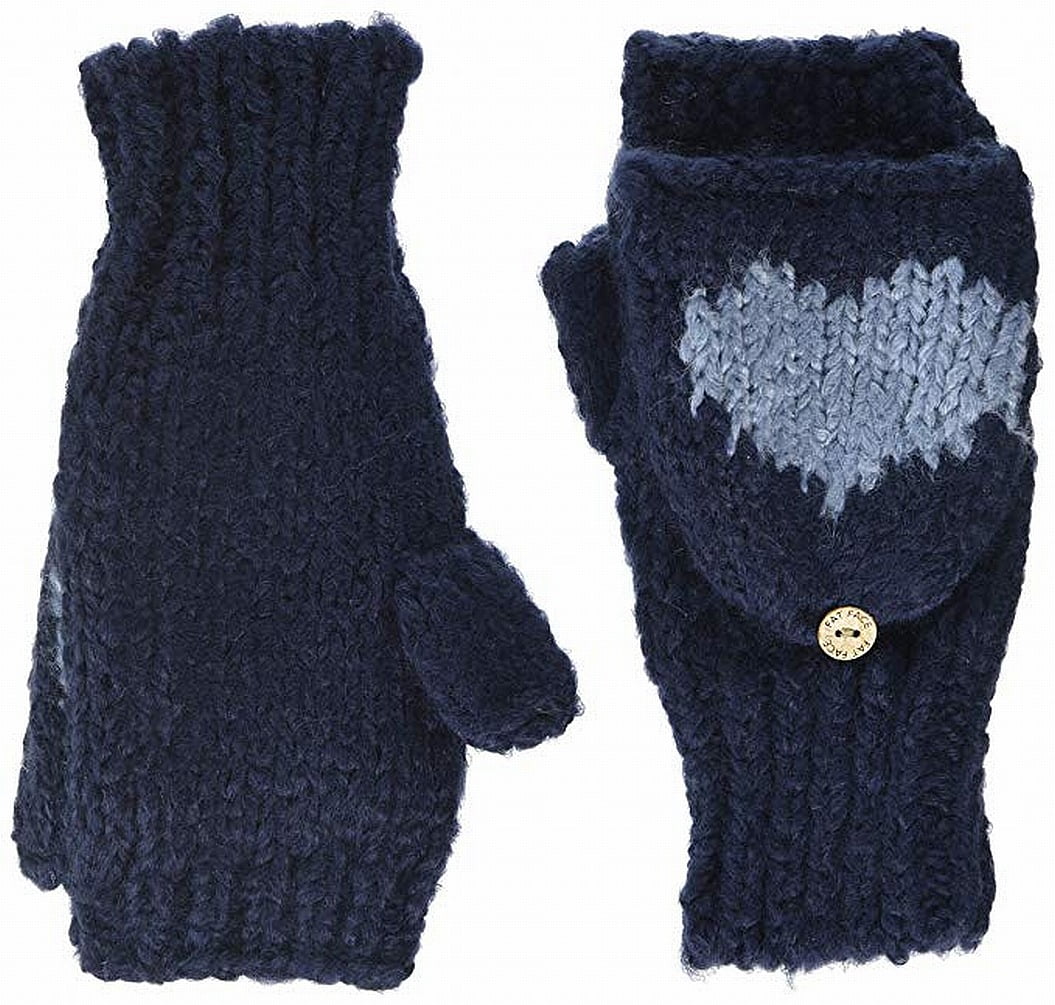 Fat Face Gloves & Mittens Women's Gloves Navy One Heart Overflap Mittens One Size Walmart