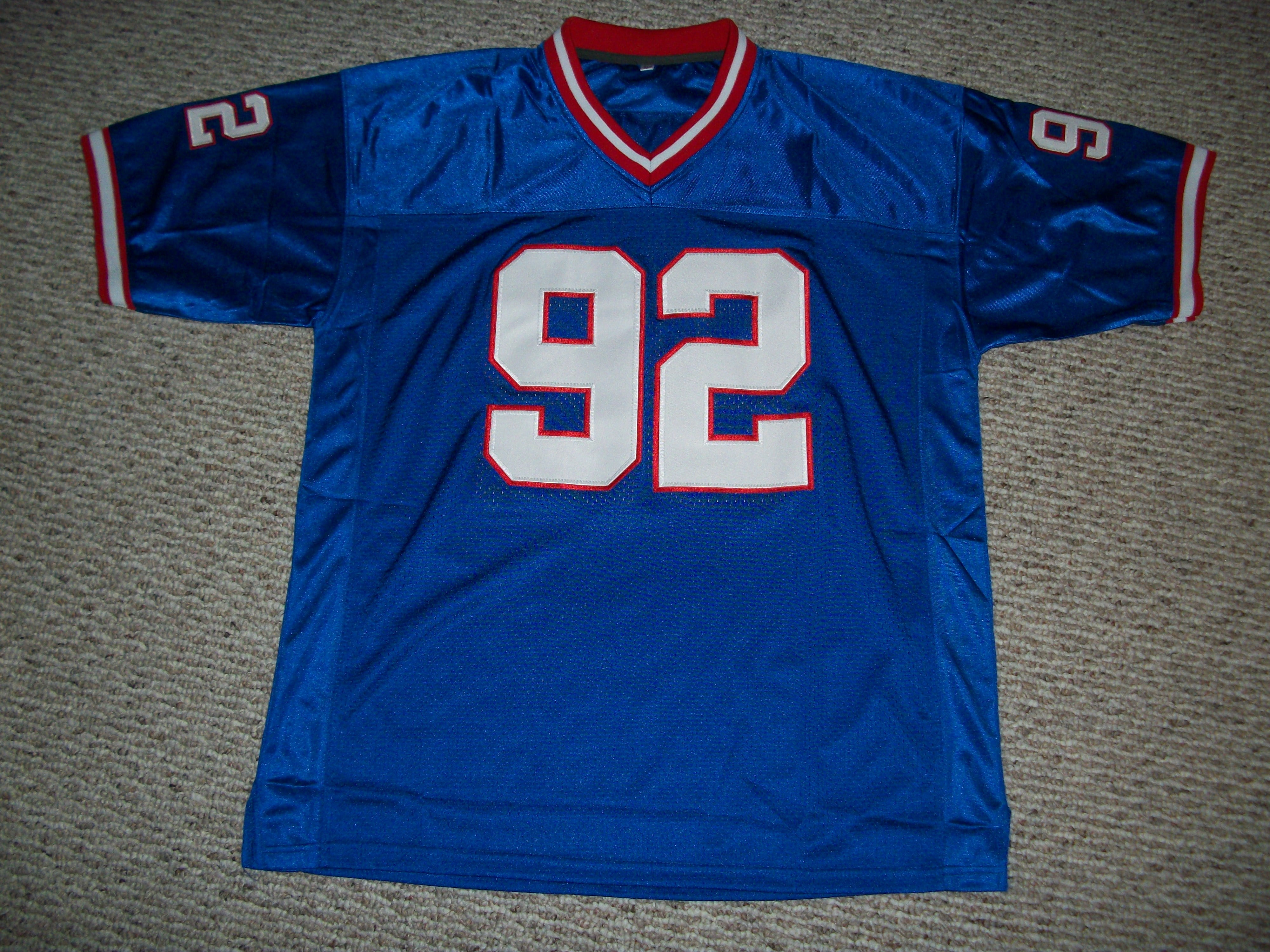 Unsigned Michael Strahan Jersey #92 New York Custom Stitched Blue Football  New No Brands/Logos Sizes S-3XL 