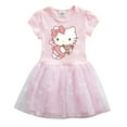 thumbnail image 2 of Sanio Hello Kitty Kuromi Dress for Girls Summer New Korean Kids Cartoon Short Sleeve Mesh Starry Sky Princess Vestidos Clothing, 2 of 23