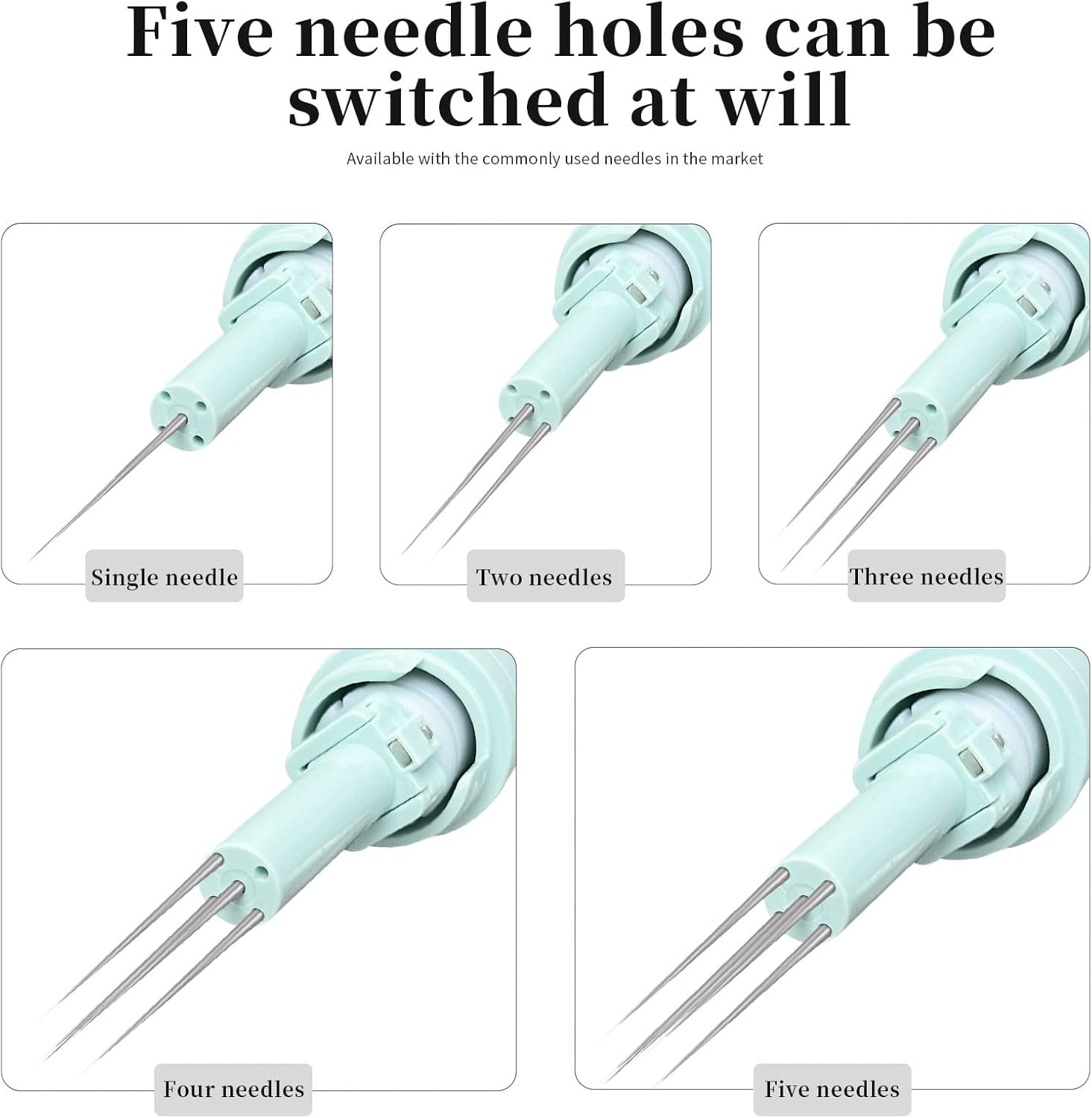 Electric Needle Felting Machin 5 Speed Control Felting Needle Tools DIY Felt Knitting Tool Accessories Felting Needle Wool with Finger Protector and 10 Barbed Needles For DIY Wool Painting and Felted