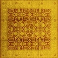 thumbnail image 1 of Ahgly Company Indoor Square Oriental Yellow Traditional Area Rugs, 8' Square, 1 of 4