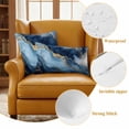 thumbnail image 6 of Outdoor Pillow Covers Pack of 2, Navy Blue Marble Texture Ombre Waterproof Throw Pillowcase Cushion Cases, Modern Minimalist Art Decorative Pillow Cover for Couch Sofa Home Bed Patio, 6 of 9