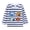 White, variant on Animal Print Striped Toddler T-Shirt, Long Sleeve Crew Neck Breathable Shirt for Girls Boys Fall Casual