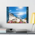 thumbnail image 6 of Canvas Print Wall Art Window Sea Island View Nature Photography Realism Scenic Landscape Colorful Multicolor for Home Decor Ready to Hang, 6 of 18