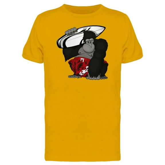 Gorilla Surfer With Shorts T-Shirt Men -Image by Shutterstock, Male XX-Large