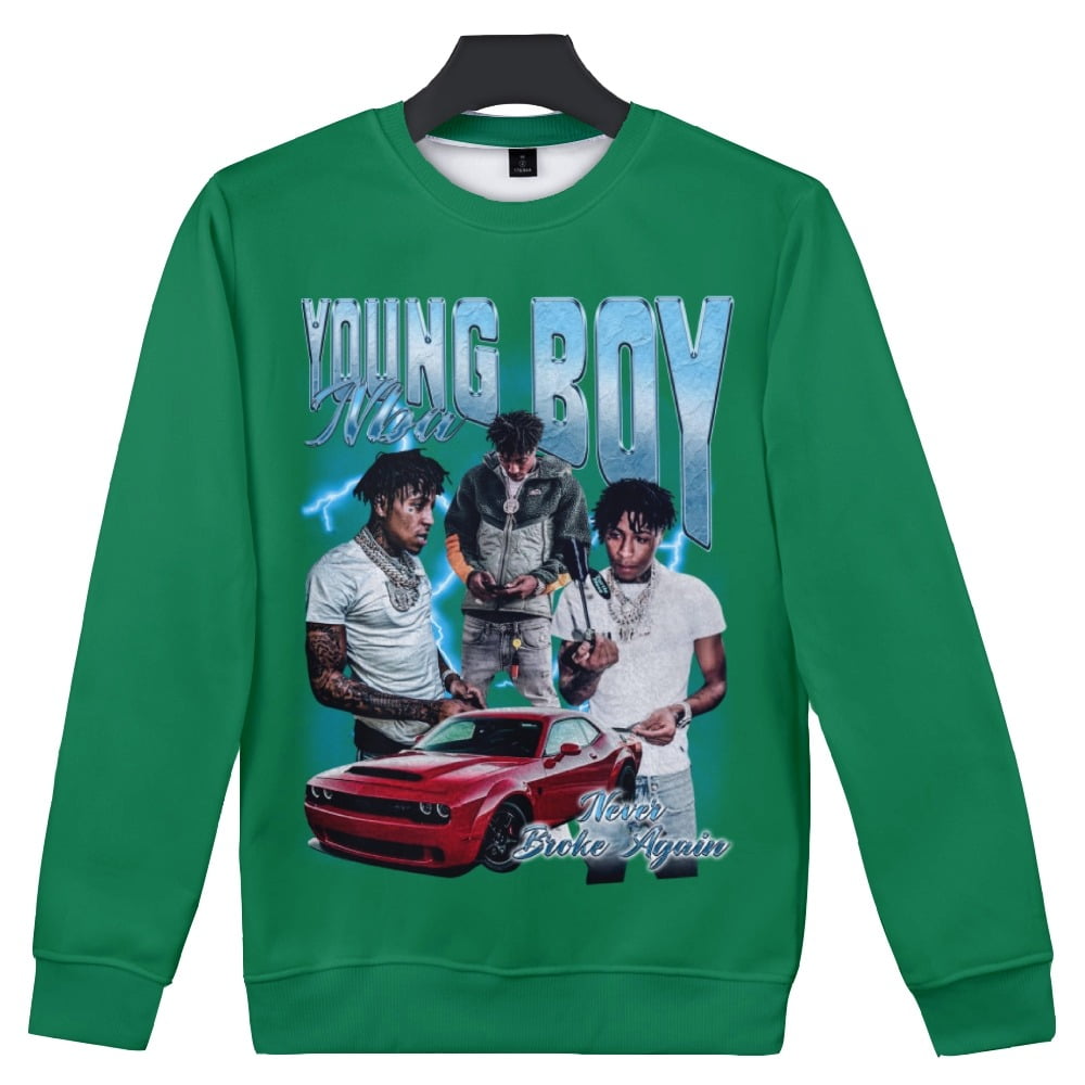 Youngboy Never Broke Again Hip Hop Rapper Crewneck Long Sleeve