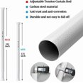thumbnail image 2 of Room Divider Tension Curtain Rod For Windows 121 to 161 Inch Extra Long Tension Rods Outdoor Curtain Rod,Adjustable Spring Window Curtain Tension Rod Pressure Extendable Curtains Rod,White, 2 of 7