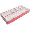 thumbnail image 1 of Veeki Watch Parts Storage Box, Moistureproof Anti Dust Tray Stackable Soft Rubber Lining Watch Screws Storing Cotainer Small Plastic Storage Containers Red for Necklace-051602, 1 of 5