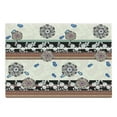 thumbnail image 1 of Floral Cutting Board, Abstract Dotted Petals and Horizontal Oriental Stripes, Decorative Tempered Glass Cutting and Serving Board, in 3 Sizes, by Ambesonne, 1 of 2