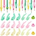 thumbnail image 1 of 4 Styles 60PCS Pencil Handwriting Grips Pen Grippers Pencil Cushion Pen Holder Grips Painting Drawing for Adults Arthritis Writing 3 Colors, 1 of 7