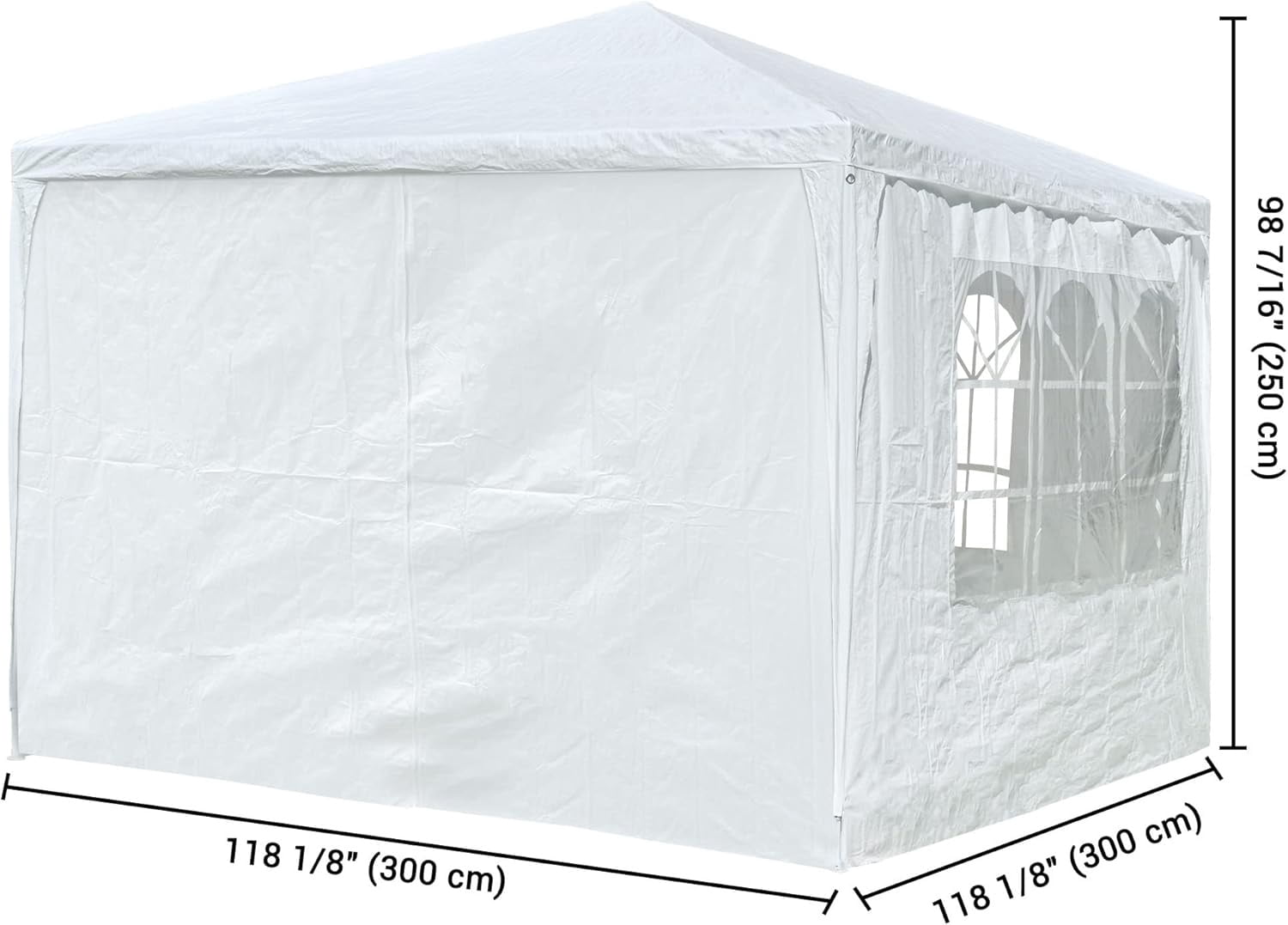 10' x 10' Outdoor Wedding Party Tent 4 Sidewalls, White