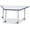 Gray/Blue, variant on Trapezoid Activity Tables - 24" X 48", E-height - Freckled Gray/Blue/Gray