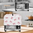 thumbnail image 3 of TSOVTHRID Pink Bowknot White Print Microwave Oven Dust Cover Dust-Proof Heavy Duty Microwave Oven Cover with Handle Decor Accessories for Kitchen, 18.25"W x 14.5"D x 11"H, S, 3 of 7