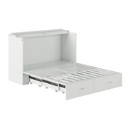 Hamilton Murphy Bed Chest Queen White with Charging Station