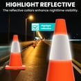 thumbnail image 2 of Traffic Safety Cones,18 Inch Construction Cones with Reflective Collar ,Orange Cones Plastic PVC Heavy Duty Cones ,for Parking Lot, Driving Training, 2 of 8