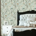 thumbnail image 2 of Chinoiserie Peel and Stick Wallpaper 23.6in x 9.8ft Birds Branches Floral Blossoms Soft Blue Contact Paper Vinyl Waterproof Self Adhesive Wall Paper for Bedroom Shelf Cabinet Renter Friendly, 2 of 8