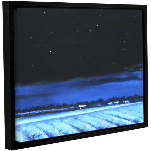 ArtWall Gene Foust "Snowy Nights" Gallery-Wrapped Floater-Framed Canvas