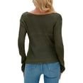 thumbnail image 5 of Long Sleeve Women's Casual Tulle Top Blouse Lightweight Knit Pullover Sweater, 5 of 6