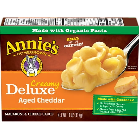 (2 Pack) Annies macaroni and cheese, shells & real aged cheddar sauce mac and cheese, 11 oz