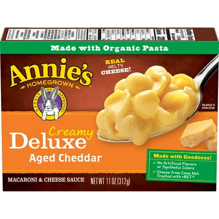 - (2 Pack) Annie's Macaroni and Cheese, Shells & Real Aged Cheddar Sauce Mac and Cheese, 11 oz Box