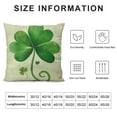 thumbnail image 5 of COMIO AVOIN Watercolor Shamrock Lucky Clover Throw Pillow Cover, St Patricks Day Cushion Case Decoration for Sofa Couch, 5 of 5