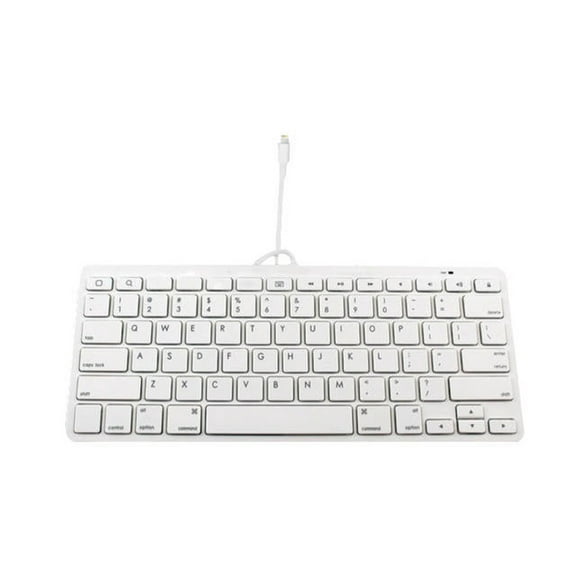 iMicro YBK-S0808 MFI Certified 8-PIN APPLE Keyboard for IPHONE and IPAD (White)