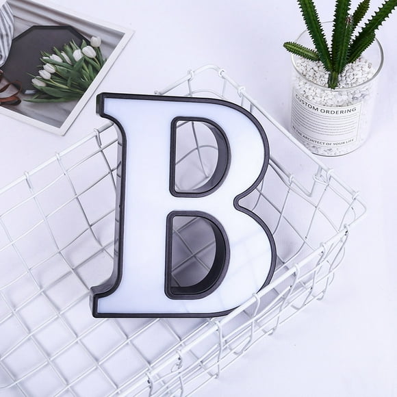 Luz nocturna con letras, LED de plástico, 26 luces LED con alfabeto inglés, lámpara con letras, la mejor de su clase
