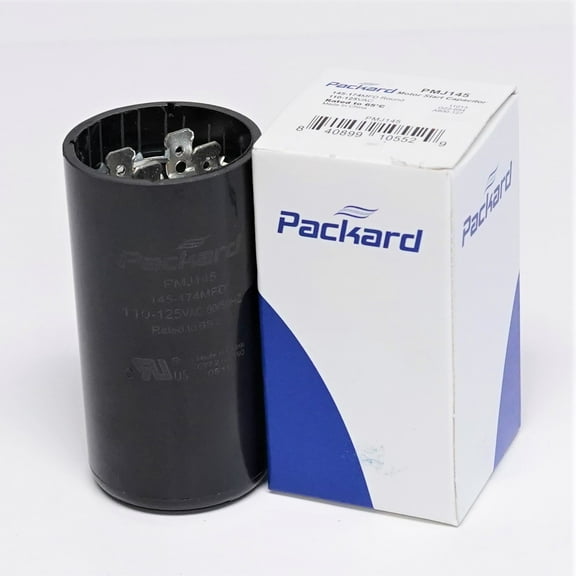 Packard PMJ145 Motor Start Capacitor 145-174 MFD UF / 110-125 VAC