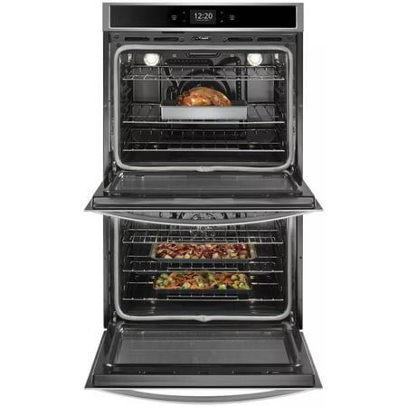 Whirlpool - 30" Built-In Electric Convection Double Wall Oven with Air Fry when Connected - Stainless Steel