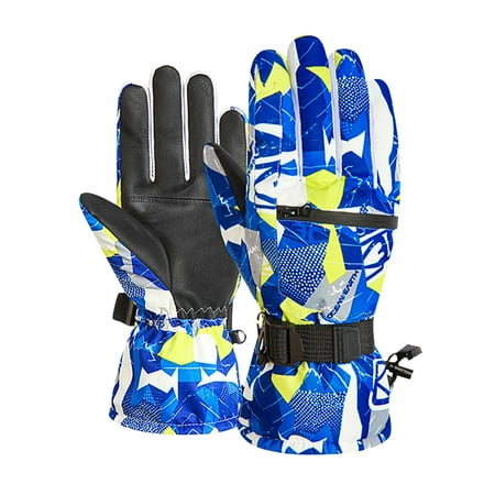 

NEGJ Adult s Outdoor Non Slip Watertight Gloves Winter Warm Skiing Gloves Telefingers