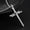 Silver, variant on Men Christ Jesus Nail Rope Cross Pendant Necklace Stainless Steel Box Chain 24"