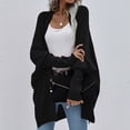 thumbnail image 2 of Fesfesfes Ladies Sweaters Cardigan Long Sleeve Casual Solid Color Outwear Women Coats Long Tops Clothes Sale, 2 of 9