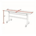 thumbnail image 4 of Regency Kobe 72 x 30 in. Flip-Top Privacy Nesting Table- Neo Walnut, 2 M Stack Chairs- Burgundy, 4 of 10