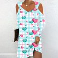 thumbnail image 1 of DecSea Women's Spaghetti Strap Maxi Dress V Neck Cold Shoulder Side Slit Long Dresses, 1 of 5