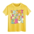 thumbnail image 1 of TZEWGL Cute Shirt For Kid Short Sleeve Letter Printed Round Neck Clothes For Newborns size 4-5T, 1 of 4