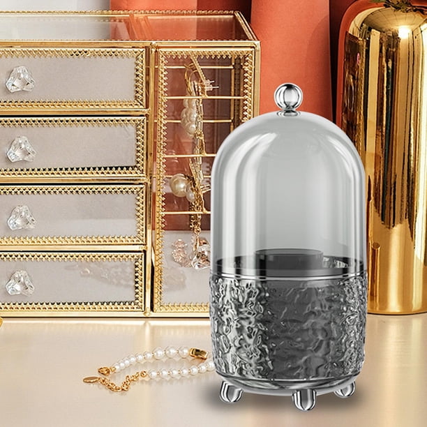 Soporte para brochas de maquillaje, organizador de cosméticos, contenedor de almacenamiento de brochas de cosméticos multiusos giratorio de 360 degree para Gris