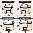 thumbnail image 4 of 5 Pack Dinnerware Storage Containers, Quilted Microfiber Dish Storage Organizer with Dividers, Seasonal Storage Moving Box for Glasses Plates Cups Saucers, Holds 12 Piece Set, 4 of 5