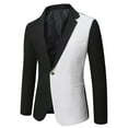 thumbnail image 2 of Vedolay Men Blazers Casual Button Long Sleeve Work Blazer 2023 Black,2XL, 2 of 5