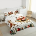 thumbnail image 4 of Manfei Magical Santa Claus Full Size Comforter Sets, Kawaii Christmas Reindeer Animal Bedding Comforter Set, Teens Kids Child Reversible Bedding Sets, Lightweight Room Decor, 3-Piece, 4 of 9