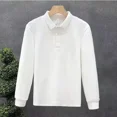 thumbnail image 3 of Polo ajustado ajustado para hombre, tendencias de moda 2024, sudaderas para hombre, lisas, unicolor, informales, de alta calidad, camisetas originales XL, 3 of 5